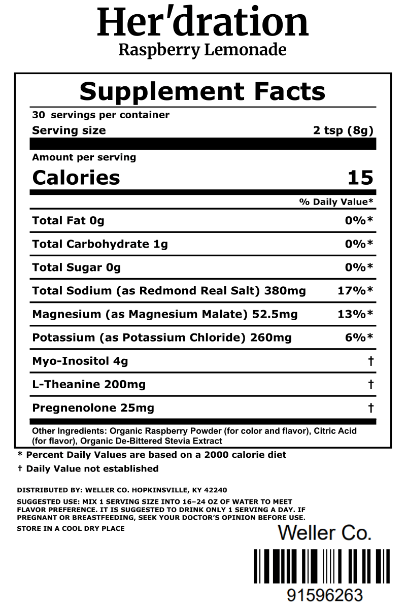 Her'dration- Raspberry Lemonade